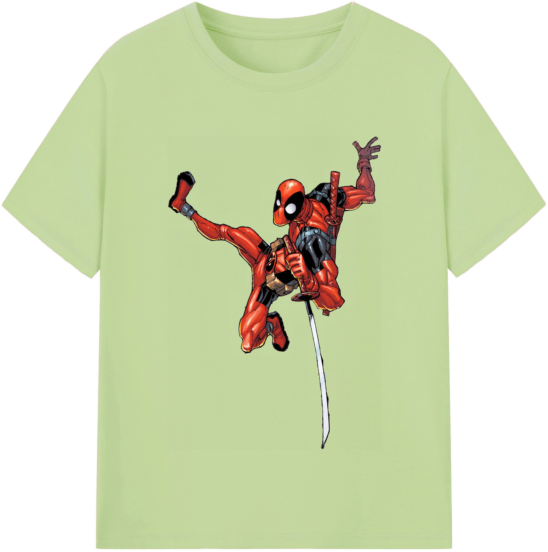 （画像用） Deadpool デッドプール 綿100％半袖Tシャツ（フロントプリント）